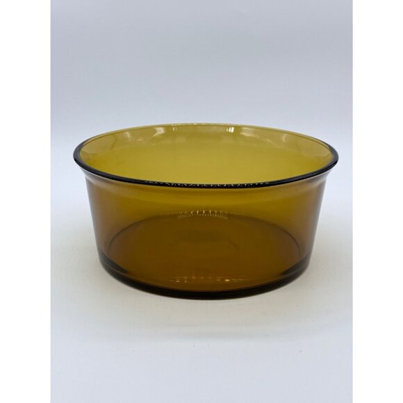 Vintage Anchor Hocking Fire-King Amber Glass Bowl 8.5" in dia. - Picture 5 of 9